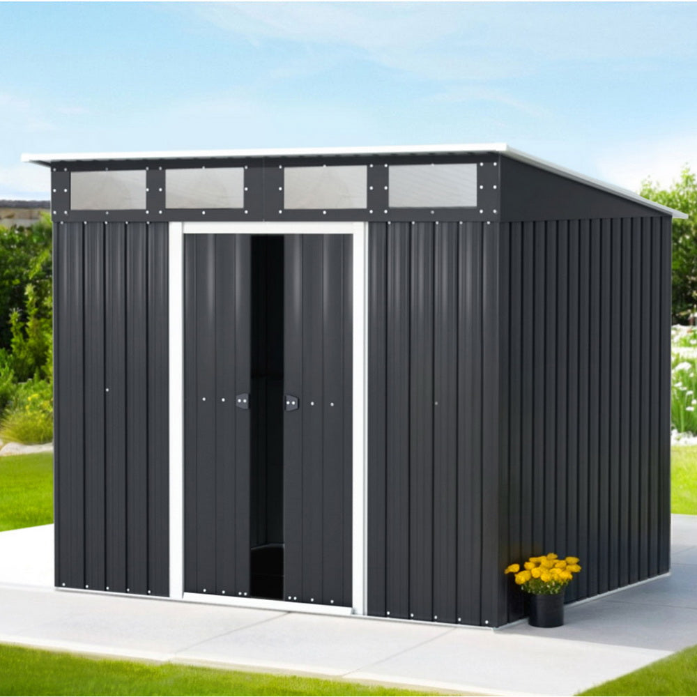 Giantz Garden Shed 2.38x1.99M Outdoor Storage Tool Workshop House Shelter-6