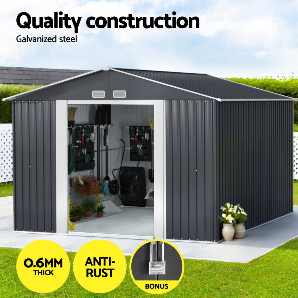 Giantz Garden Shed 3x3M Outdoor Storage Tool Workshop House Shelter-3