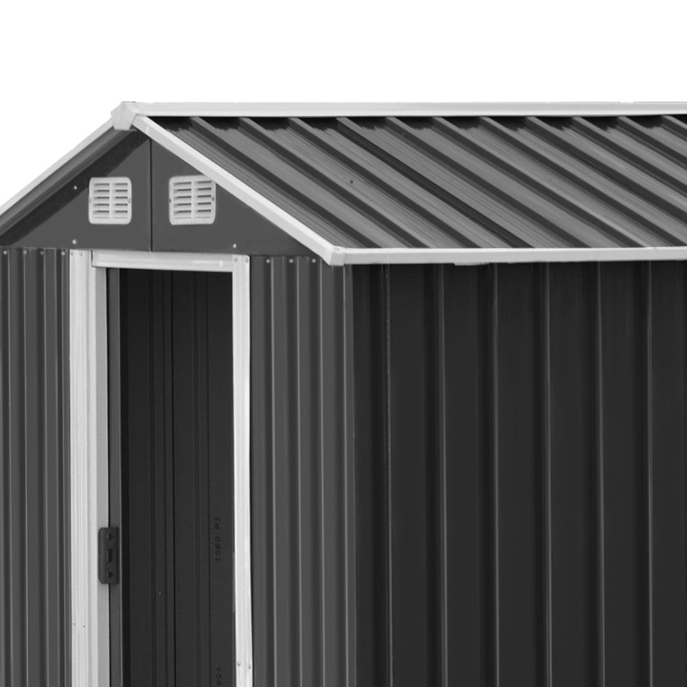 Giantz Garden Shed 2.58x3.14M w/Metal Base Sheds Outdoor Storage Workshop Shelter Sliding Door-4