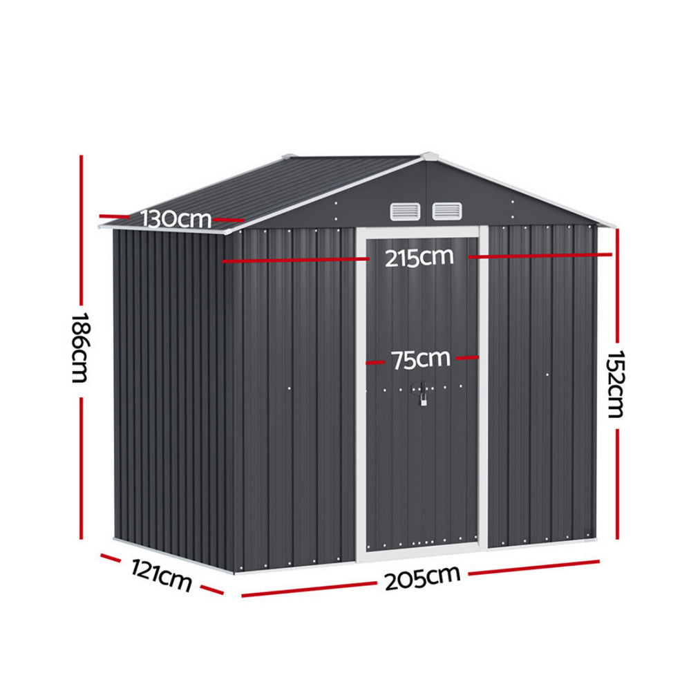 Giantz Garden Shed Outdoor Storage 2.15x1.3M Tool Workshop House Shelter Sliding Door-1