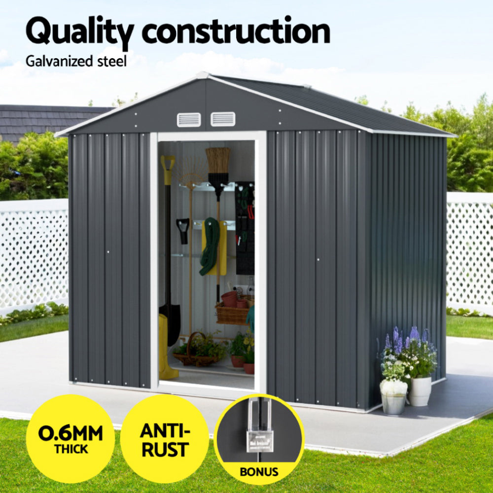 Giantz Garden Shed Outdoor Storage 2.15x1.3M Tool Workshop House Shelter Sliding Door-3