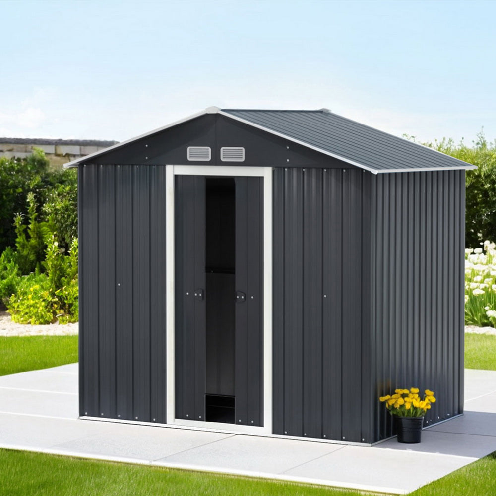 Giantz Garden Shed Outdoor Storage 2.15x1.3M Tool Workshop House Shelter Sliding Door-0