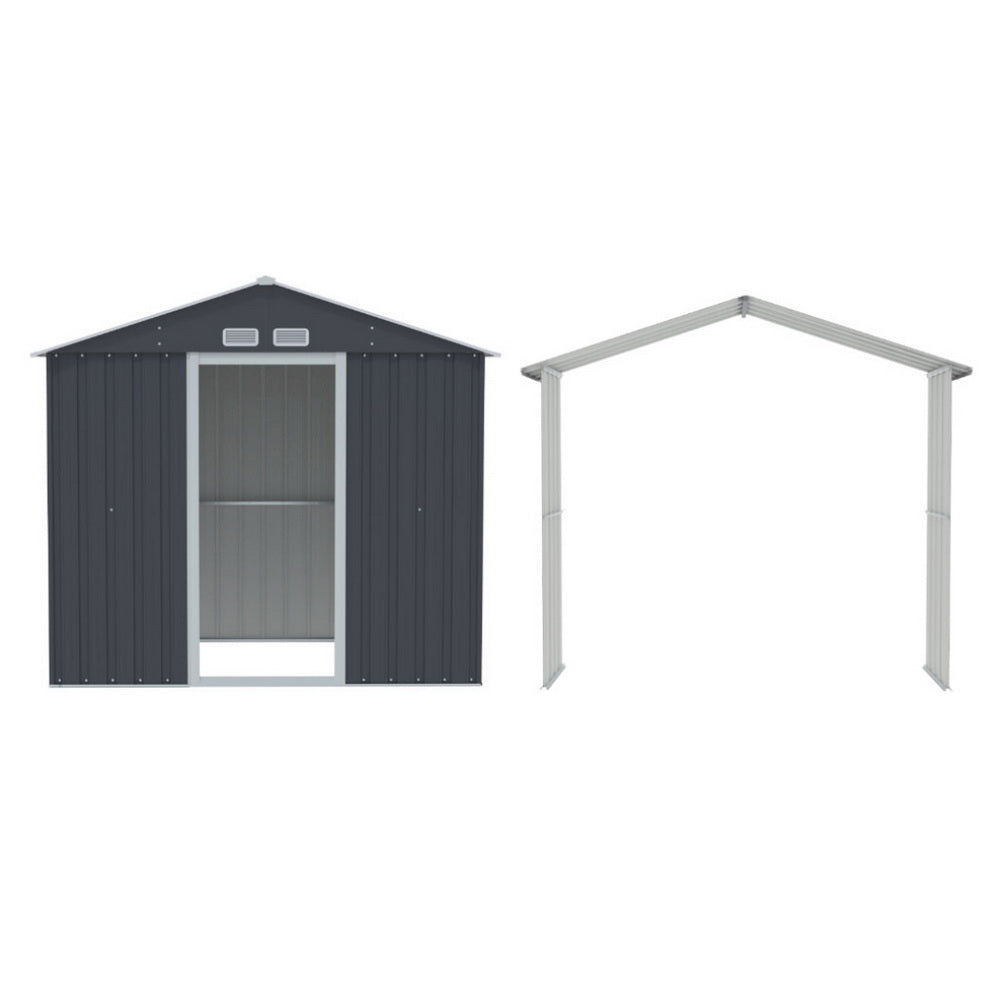 Giantz Garden Shed Outdoor Storage 2.15x1.74M Tool Workshop House w/Extension Kit-2