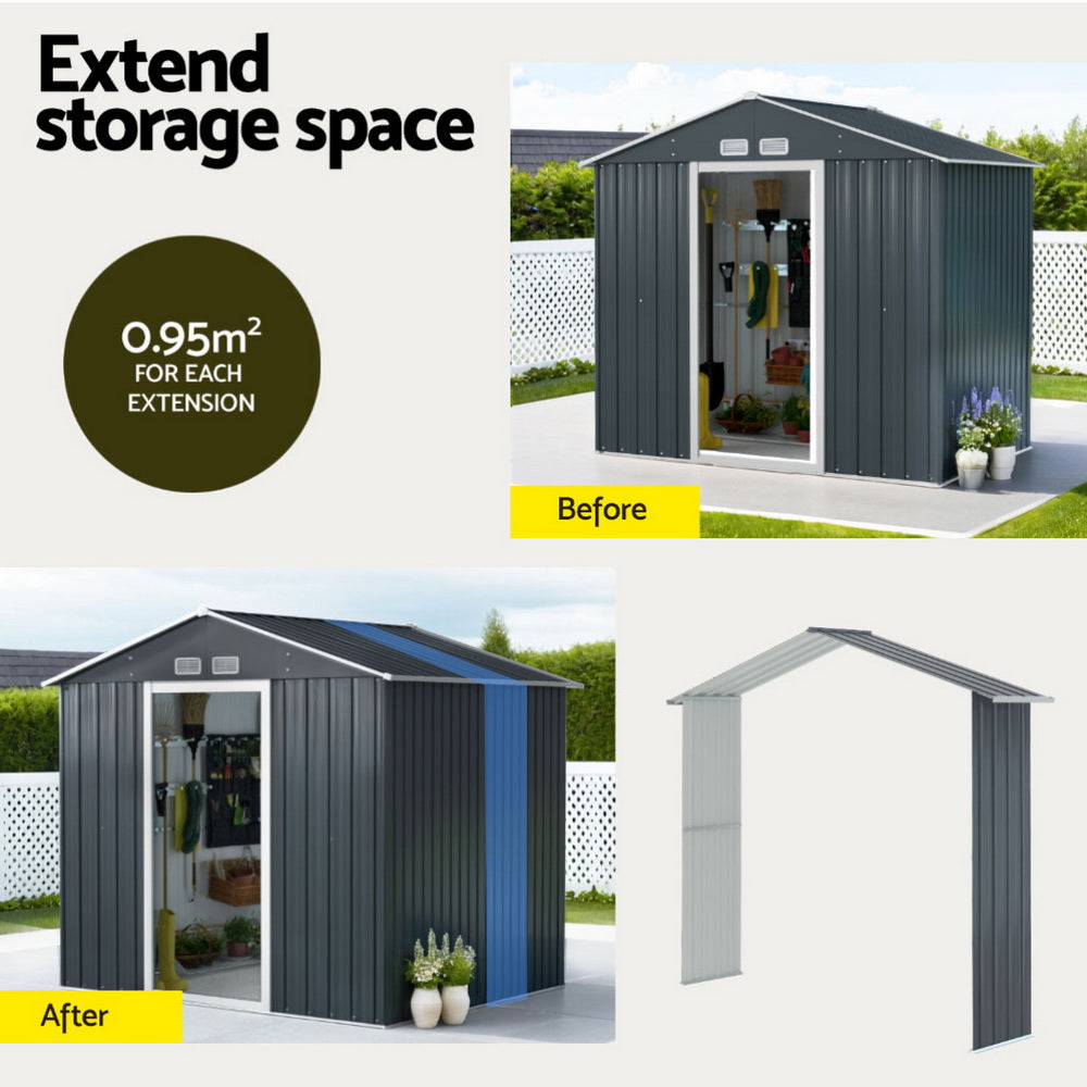 Giantz Garden Shed Extension Kit Outdoor Storage Tool Sheds Workshop House Shelter-3