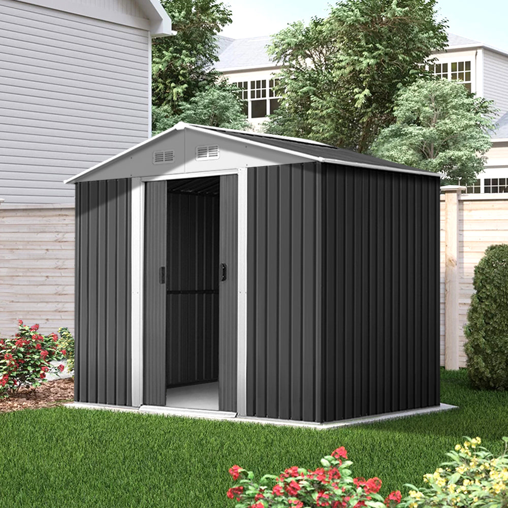 Giantz Garden Shed 2.58x2.07M Sheds Outdoor Storage Workshop Metal Shelter Sliding Door-7