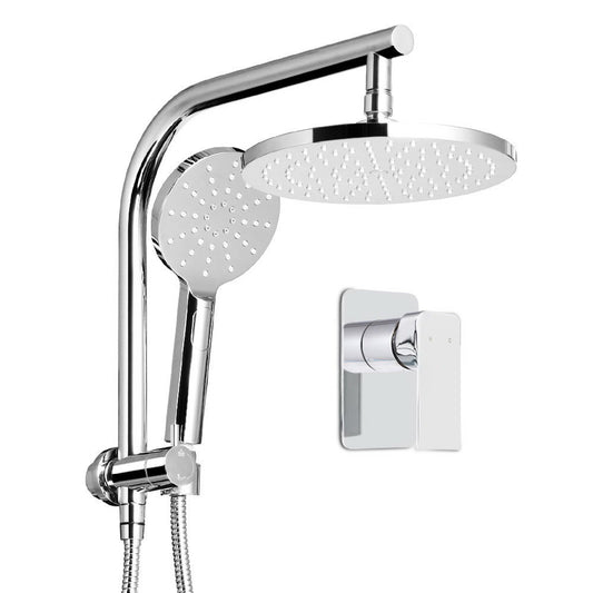 Cefito 9'' Rain Shower Head Set Handheld Round High Pressure Mixer Tap Chrome-0