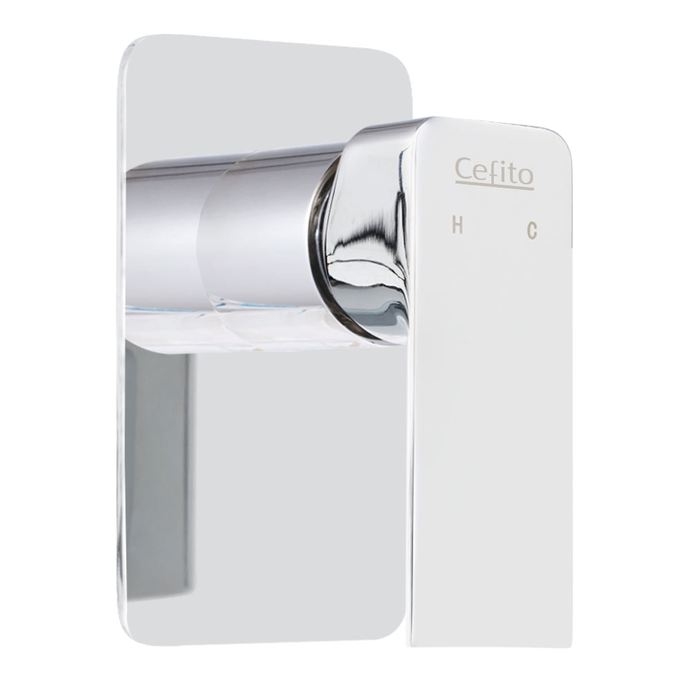 Cefito Shower Mixer Tap Wall Bath Taps Brass Hot Cold Basin Bathroom Chrome-0