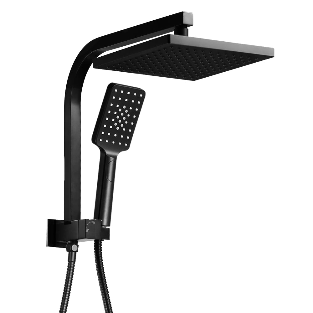 Cefito 8'' Rain Shower Head Set Handheld Square High Pressure Black-0