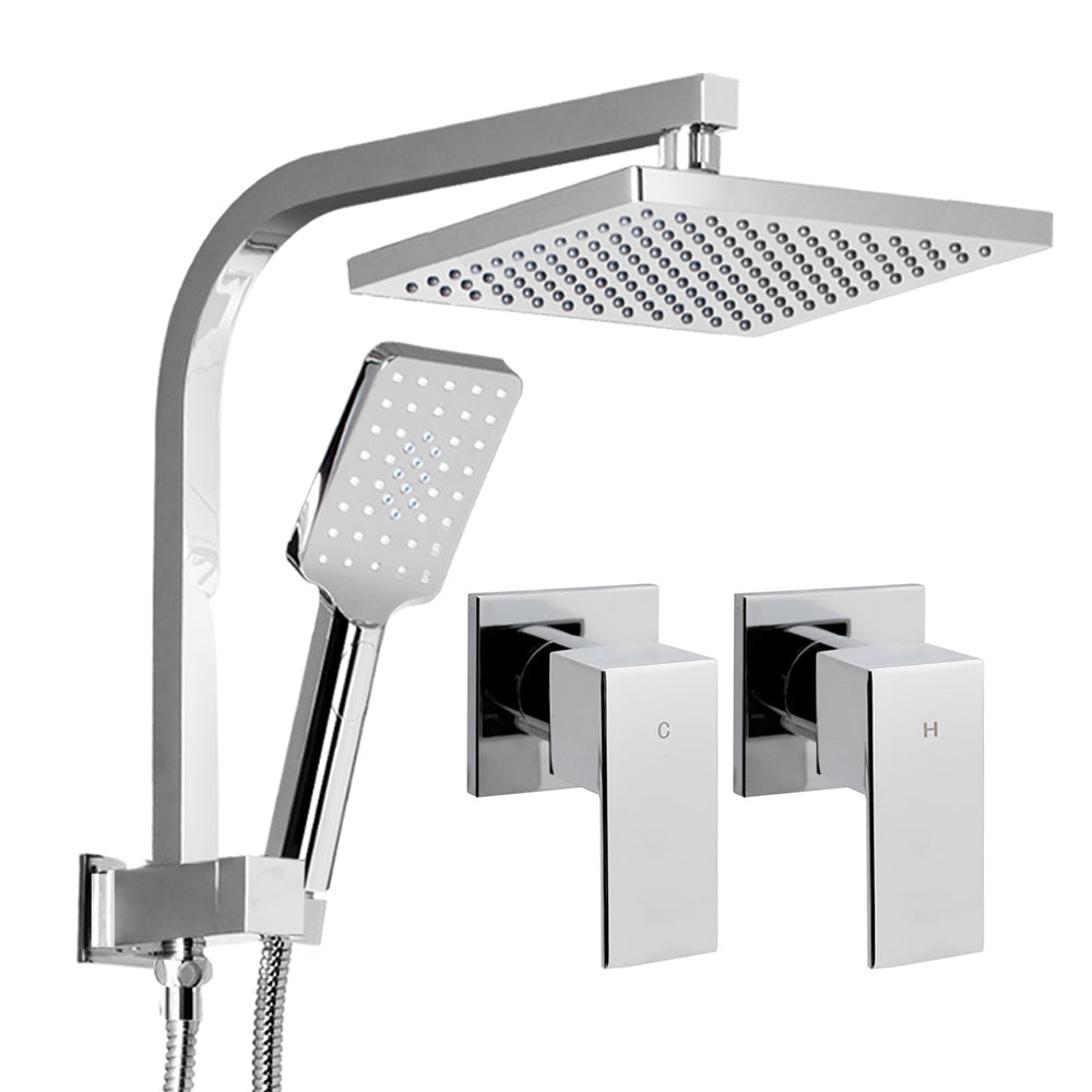 Cefito 8'' Rain Shower Head Set Handheld Round High Pressure wins Tap Chrome-0