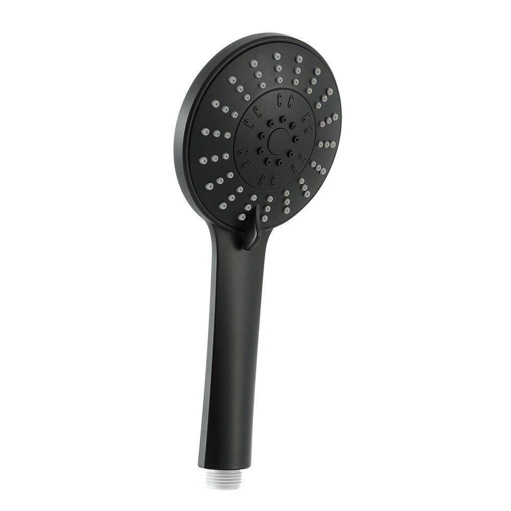 Handheld Shower Head 4.5" High Pressure 5 Modes Poweful Round Black-0