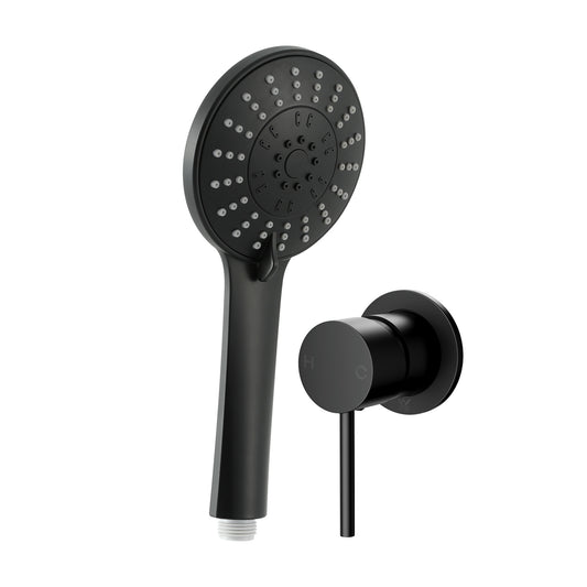 Cefito 4.5" Handheld Shower Head Round with Wall Bathroom Mixer