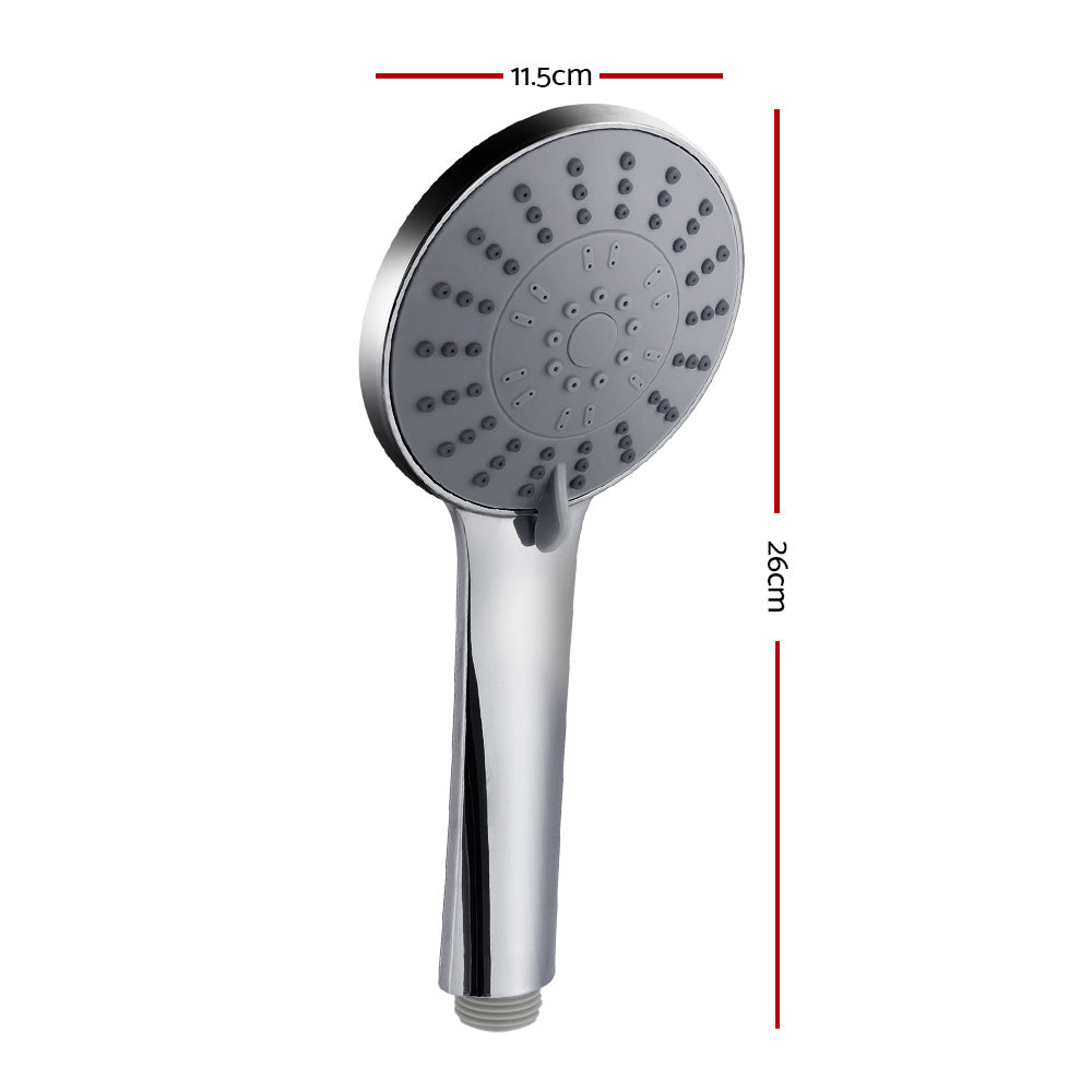 Handheld Shower Head 4.5" High Pressure 5 Modes Poweful Round Chrome-1