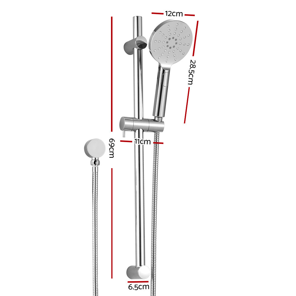 Handheld Shower Head Wall Holder 4.7'' High Pressure Adjustable 3 Modes Chrome-1