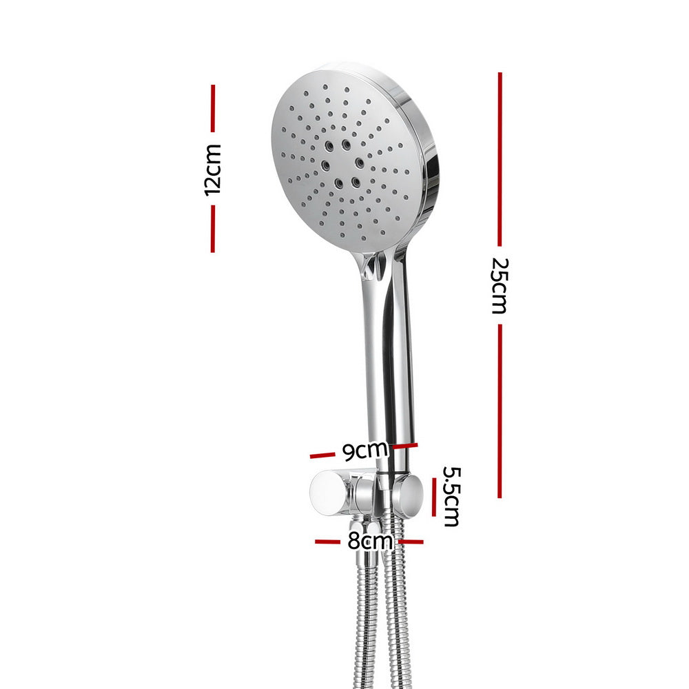 Handheld Shower Head Holder 4.7'' High Pressure Silver-1