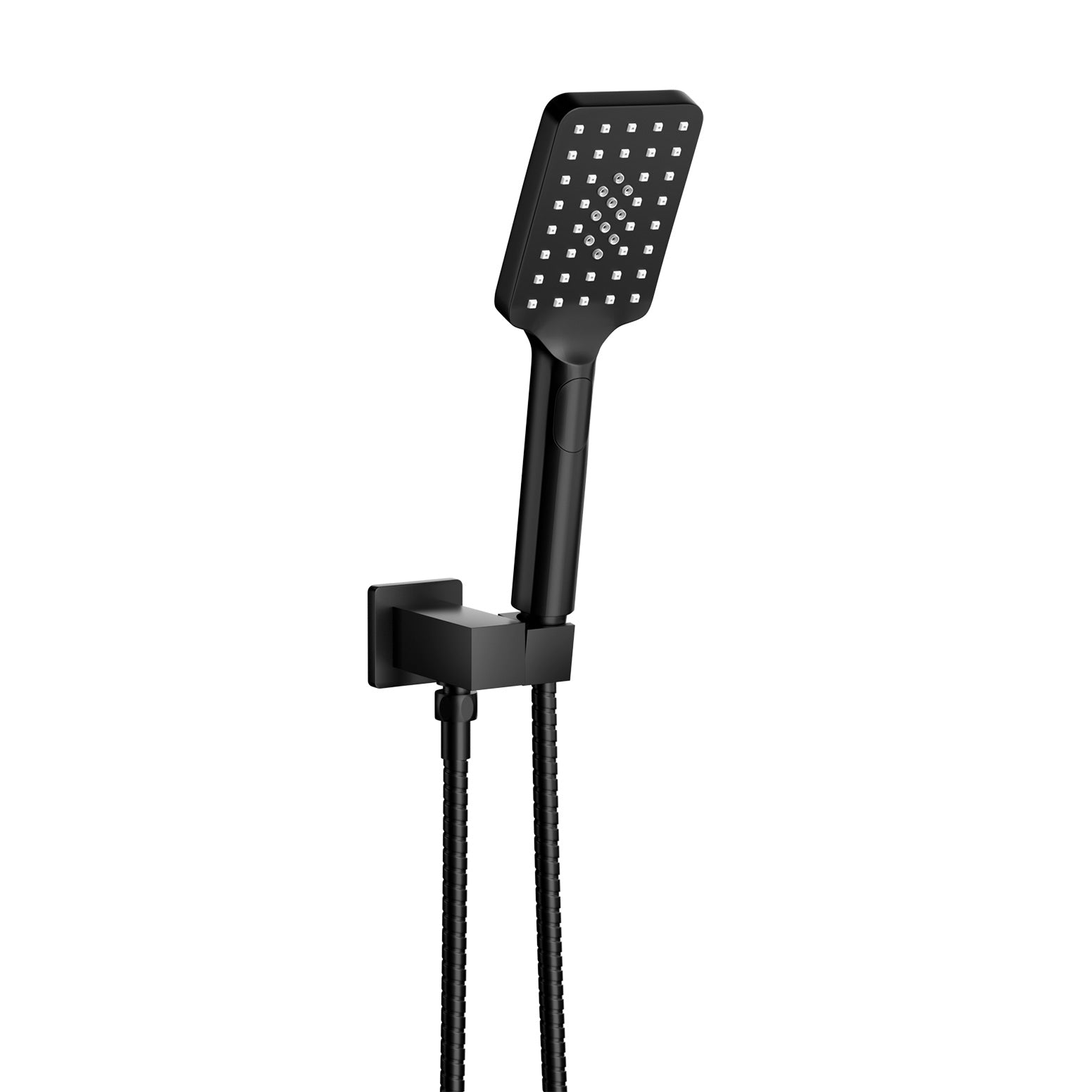 Handheld Shower Head Holder 3.1'' High Pressure Black-0