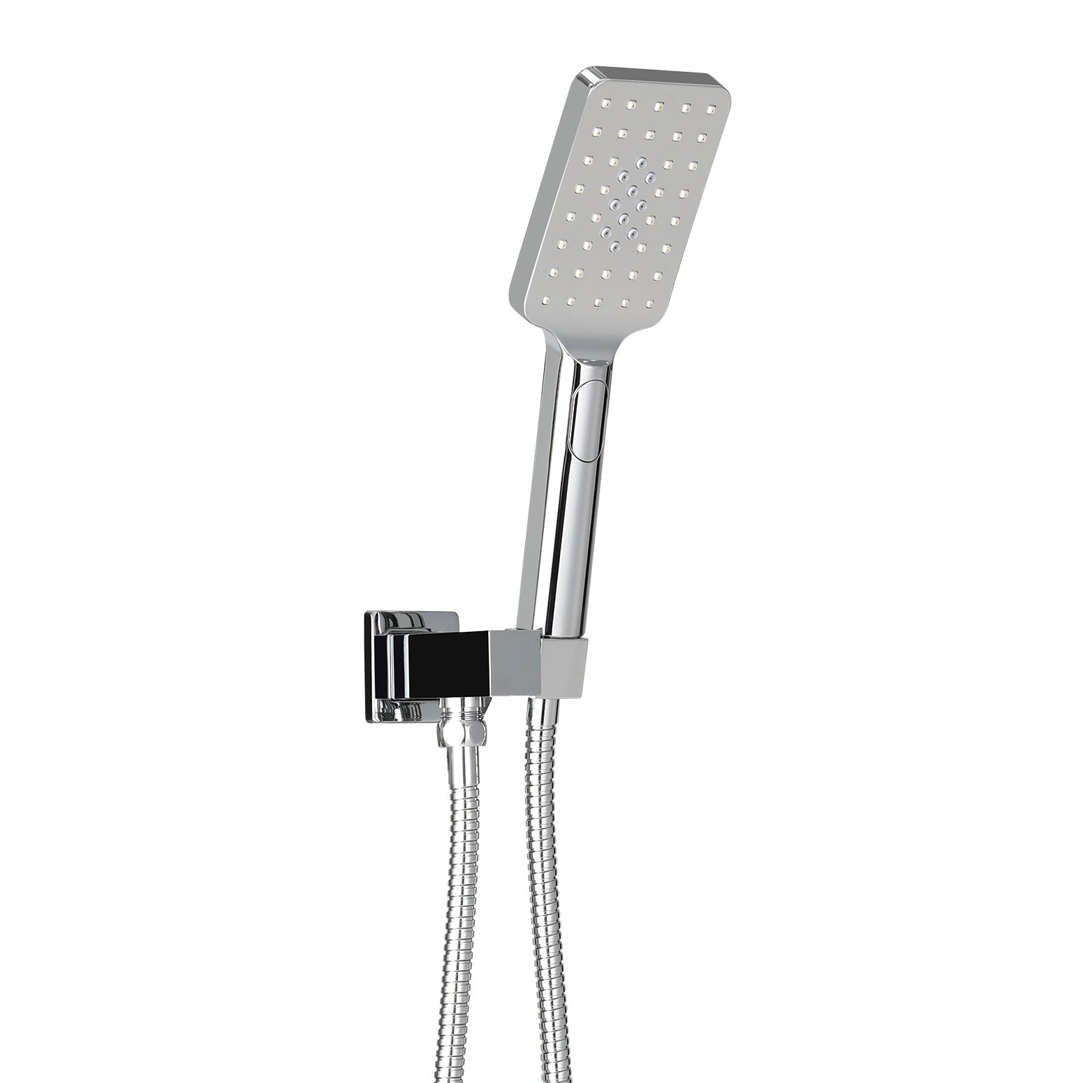 Handheld Shower Head Holder 3.1'' High Pressure Silver-0