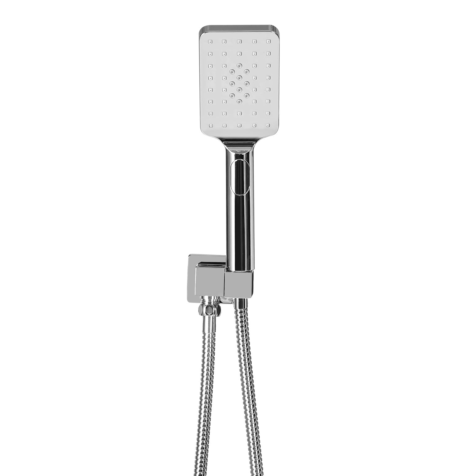 Handheld Shower Head Holder 3.1'' High Pressure Silver-2