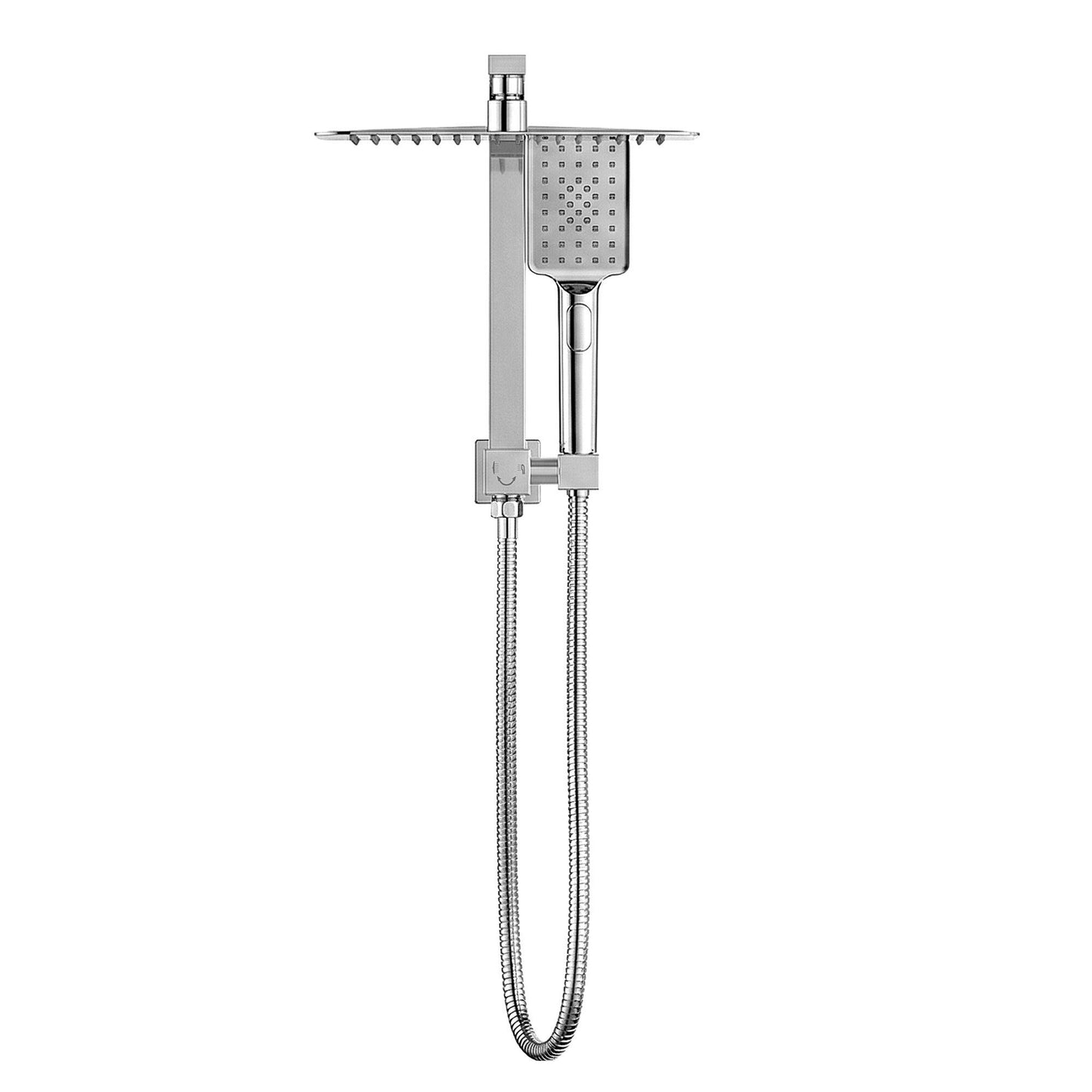 12" Rain Shower Head Set with 3-Mode Handheld Brass High Pressure WELS Chrome