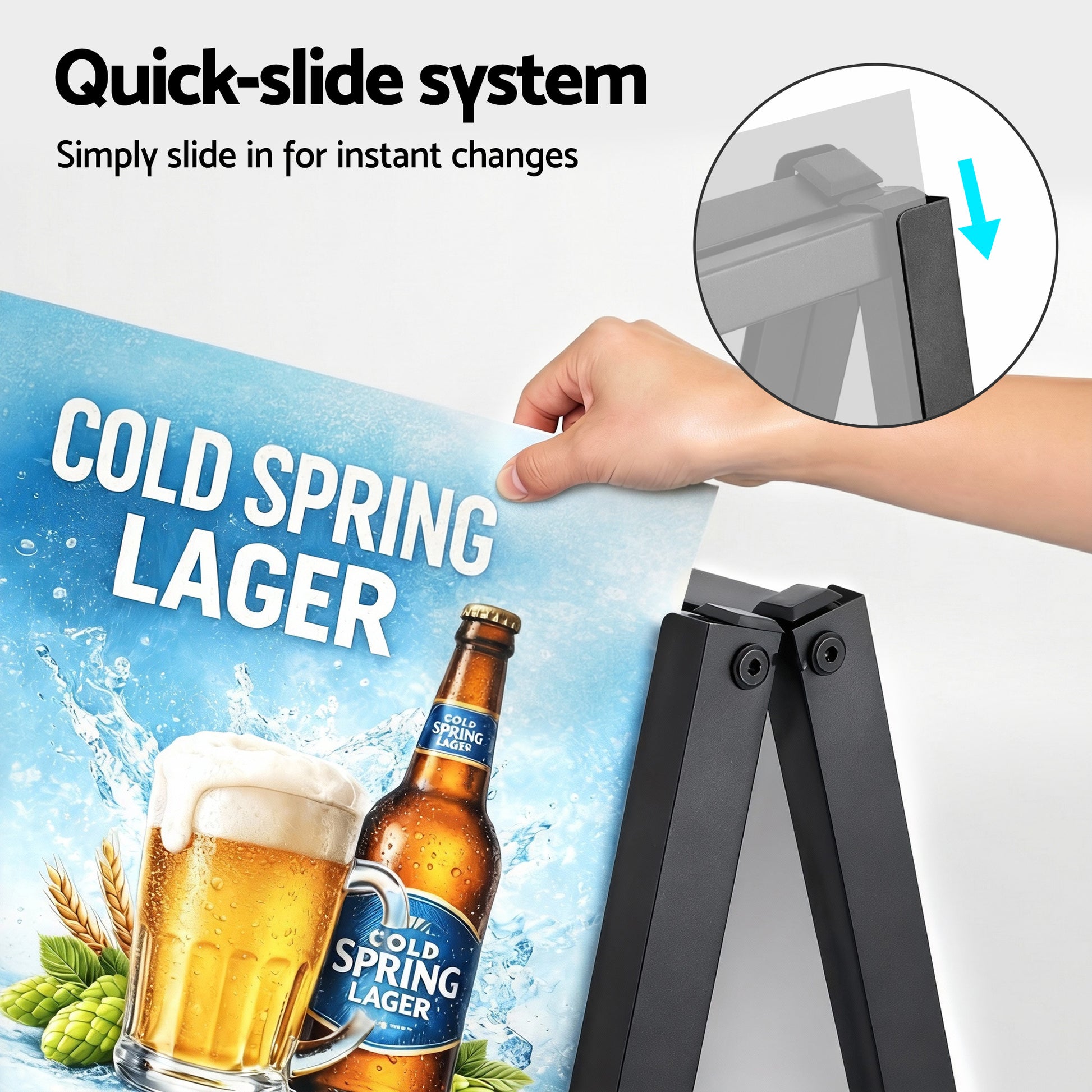 A1 Frame Sign Stand Double Sided Poster Display Board Outdoor Advertising 60x90cm-4