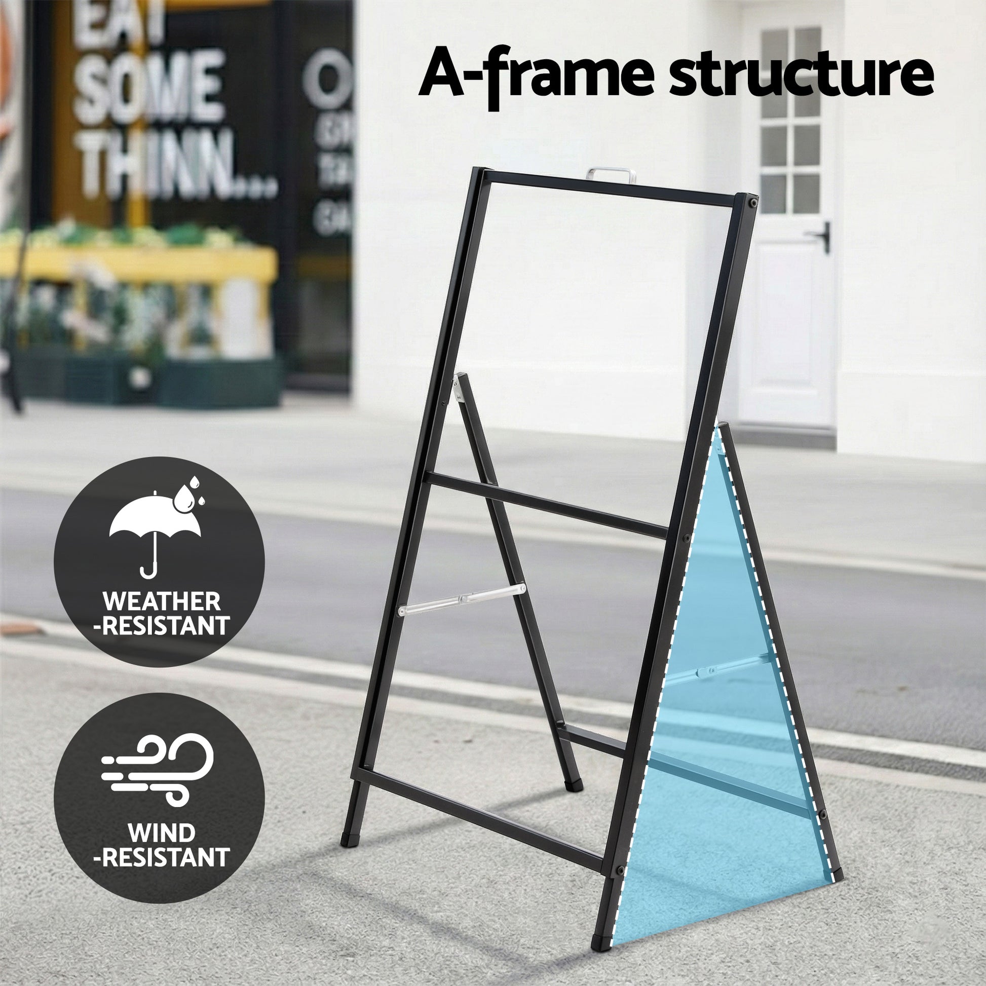 A1 Frame Sign Stand Single Sided Poster Display Board Outdoor Advertising 60x90cm-8