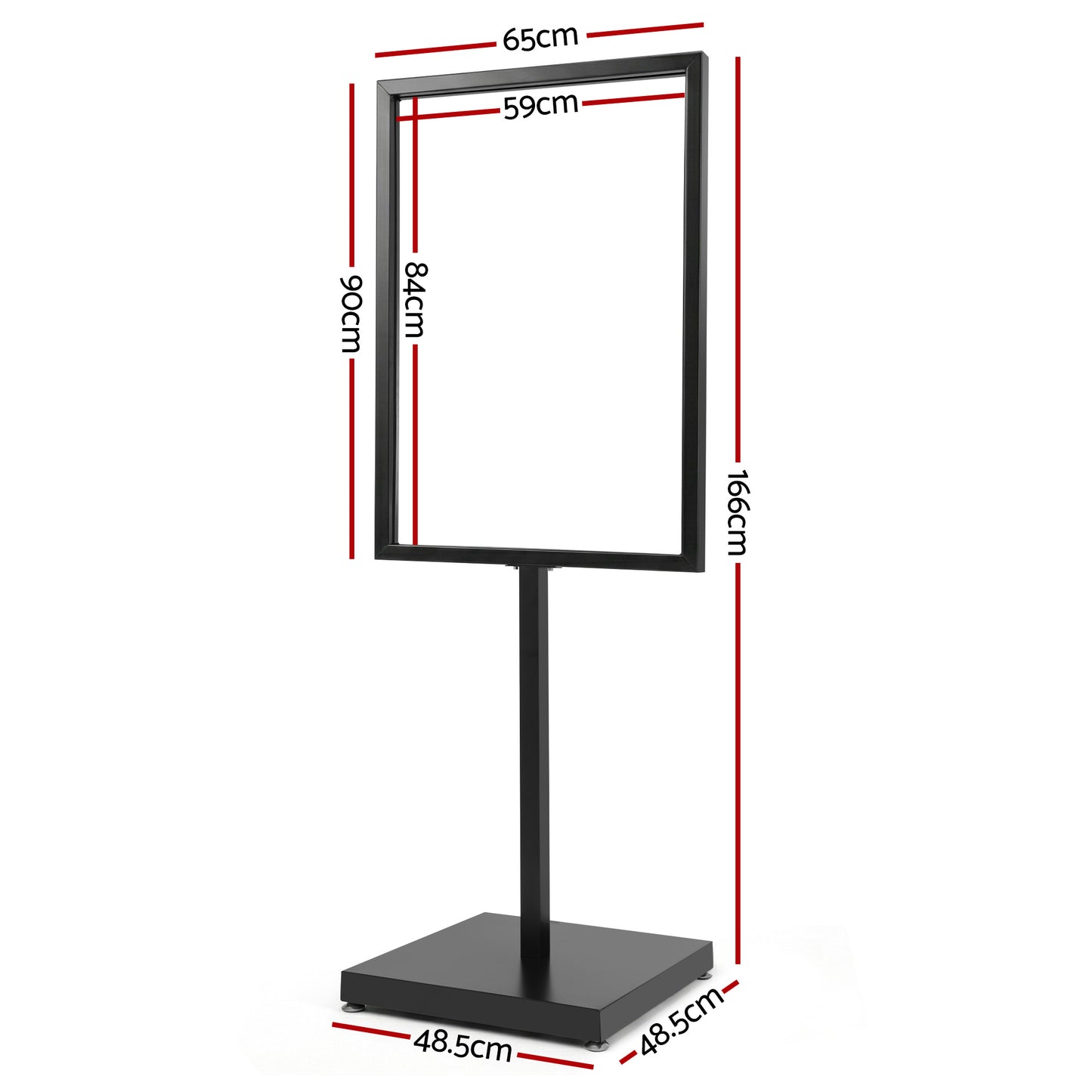 A1 Frame Pedestal Sign Holder Poster Stand Display Board Double Sided 60x90cm-1