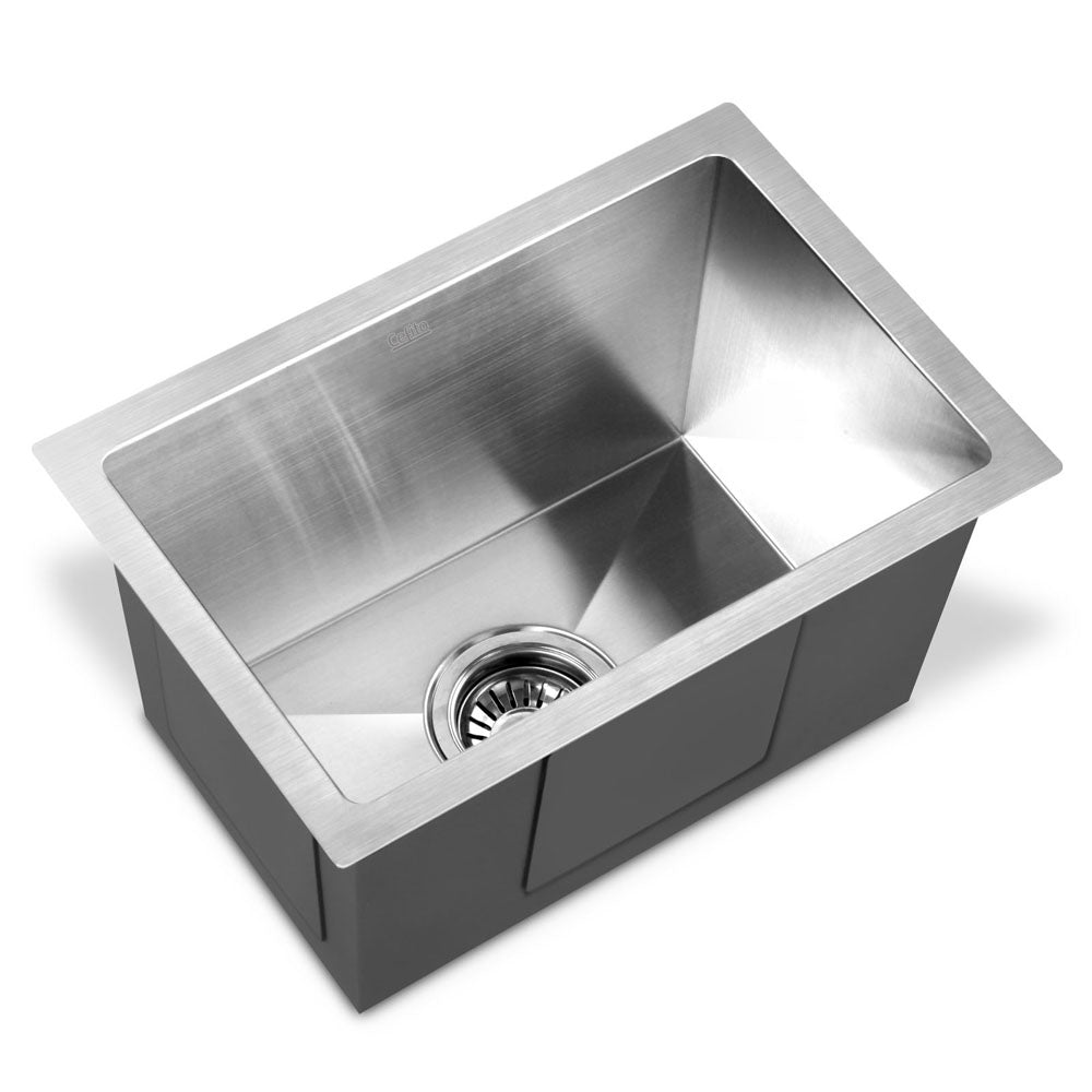 Cefito Kitchen Sink 45X30CM Stainless Steel Basin Single Bowl Silver-0