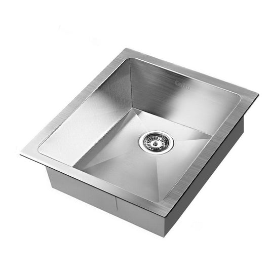 Cefito Kitchen Sink 45X39CM Stainless Steel Basin Single Bowl Silver-0