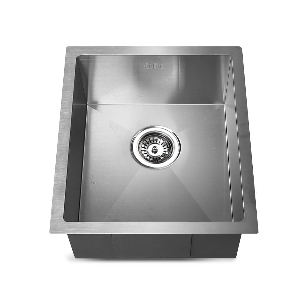 Cefito Kitchen Sink 45X39CM Stainless Steel Basin Single Bowl Silver-2