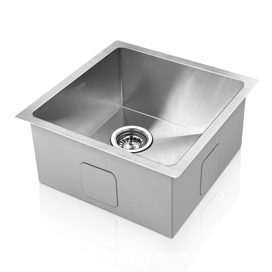 Cefito Kitchen Sink 44X44CM Stainless Steel Basin Single Bowl Silver-0