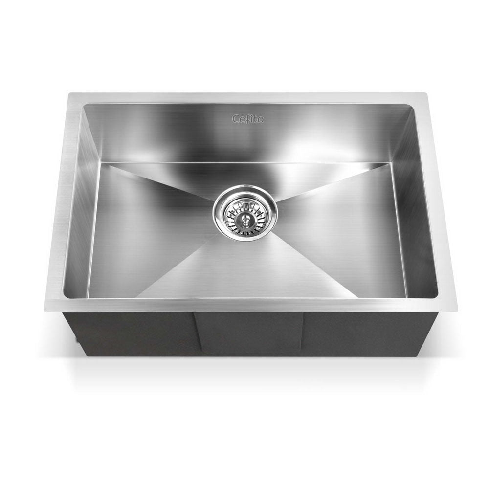 Cefito Kitchen Sink 60X45CM Stainless Steel Basin Single Bowl Silver-2