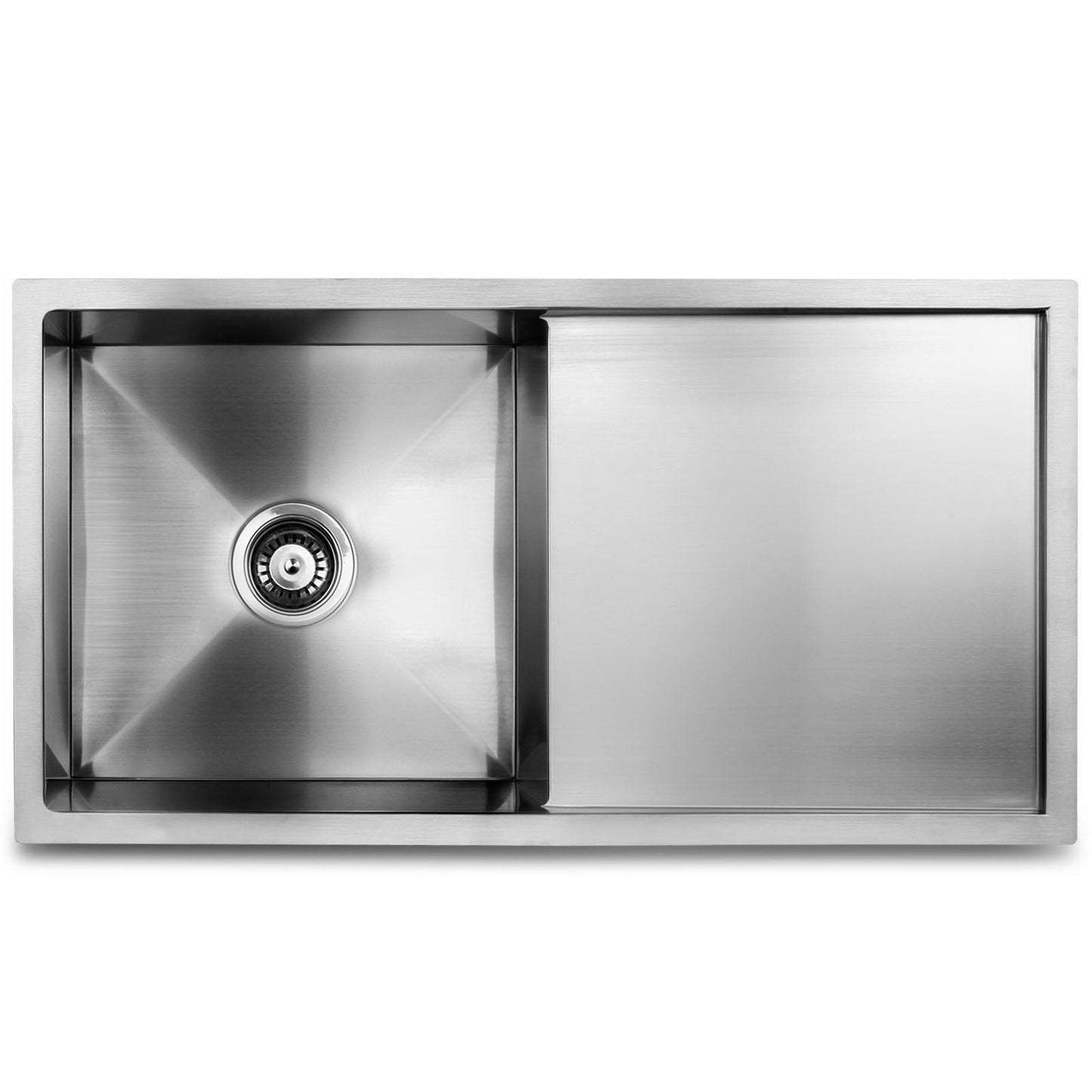 Cefito Kitchen Sink 87X45CM Stainless Steel Basin Single Bowl Silver-2