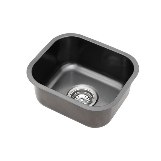 Cefito Kitchen Sink 30X36CM Stainless Steel Nano Basin Single Bowl Black-0