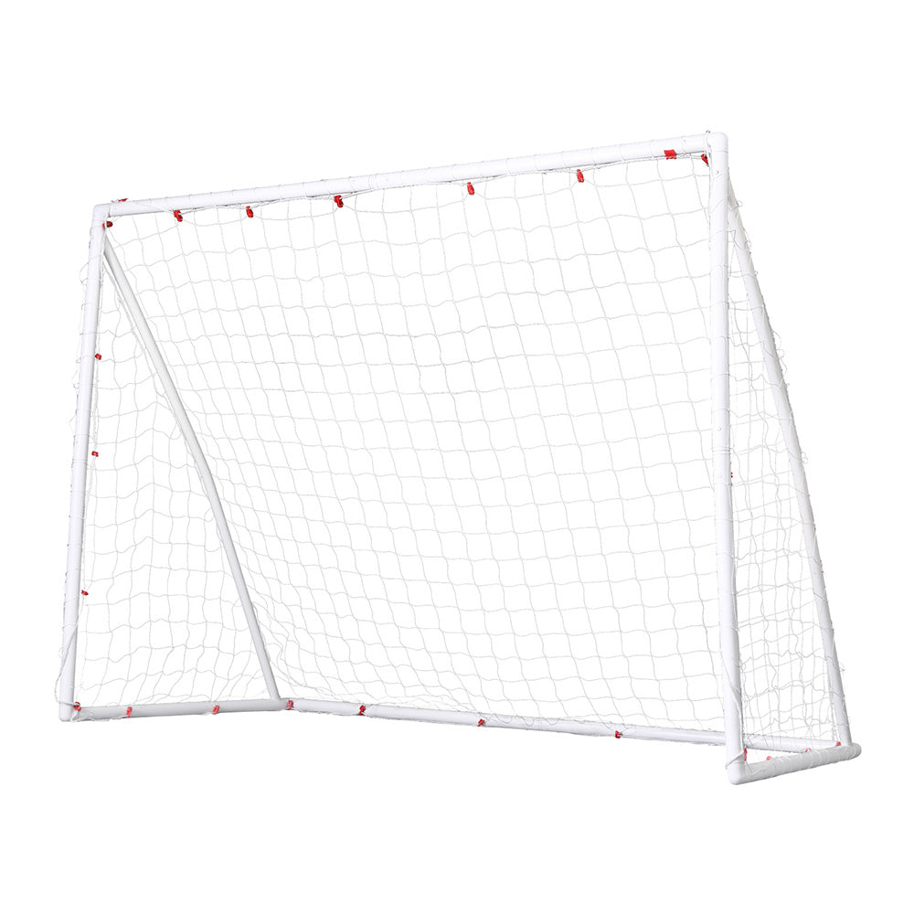 Everfit 8FT Soccer Football Goal Net UPVC Frame with PE Mesh Weatherproof Portable Goals for Backyard Training Competitive Play-0
