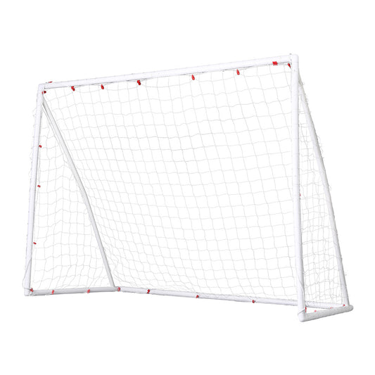 Everfit 8FT Soccer Football Goal Net UPVC Frame with PE Mesh Weatherproof Portable Goals for Backyard Training Competitive Play-0