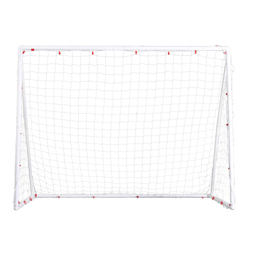 Everfit 8FT Soccer Football Goal Net UPVC Frame with PE Mesh Weatherproof Portable Goals for Backyard Training Competitive Play-2