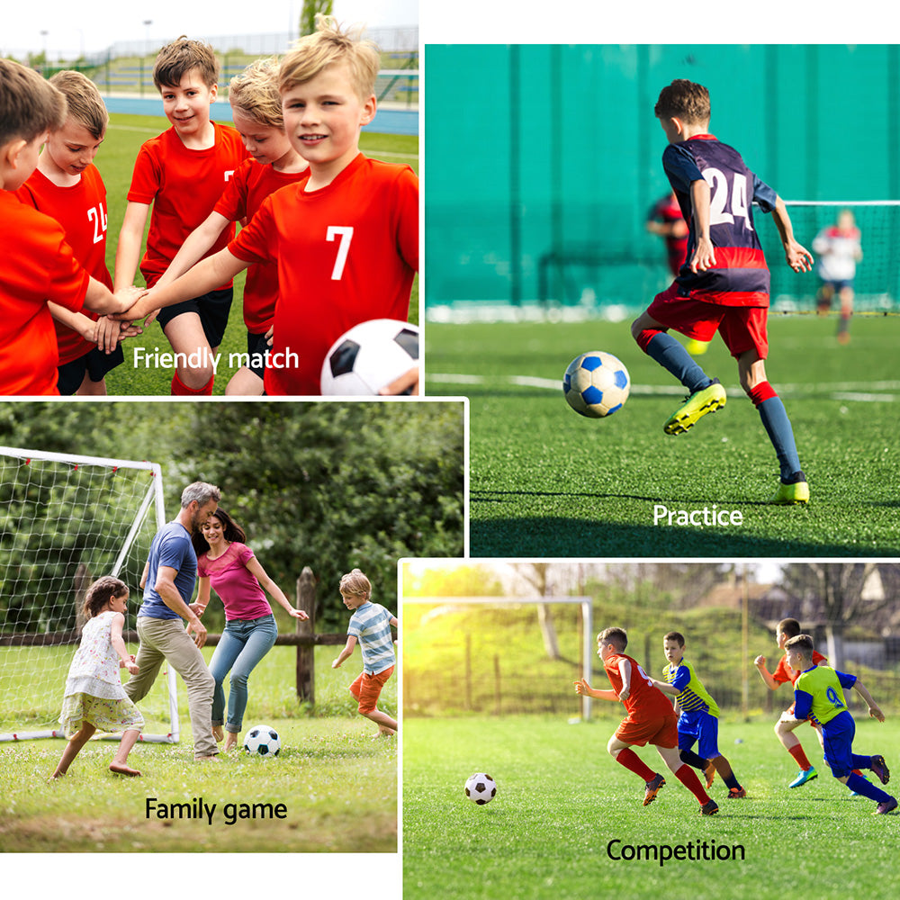 Everfit 8FT Soccer Football Goal Net UPVC Frame with PE Mesh Weatherproof Portable Goals for Backyard Training Competitive Play-5