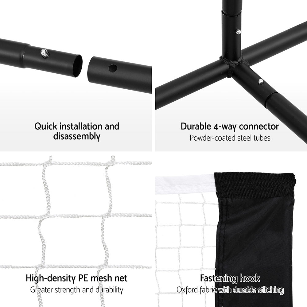 Everfit 3.6M Badminton Tennis Net Portable Volleyball Kit Adjustable Height-5