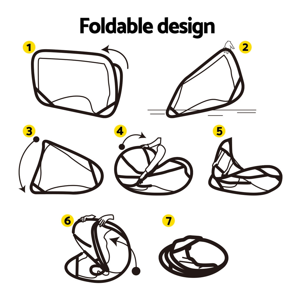 Everfit Portable Football Net Soccer Goal Rebound Target Hitter Training-5