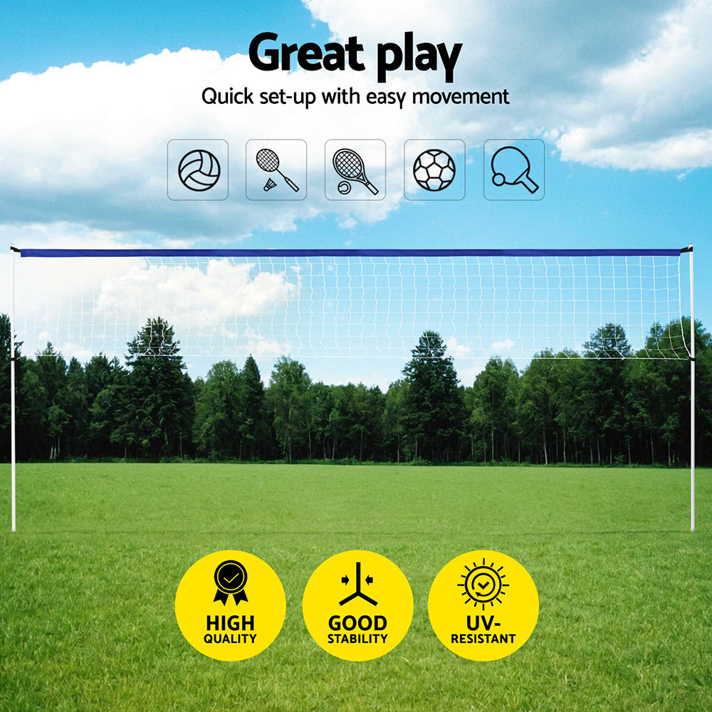 Everfit 6M Portable Volleyball Net Set Adjustable Height Multi-Sport Net with Ball and Bag-3