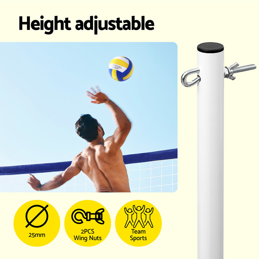 Everfit 6M Portable Volleyball Net Set Adjustable Height Multi-Sport Net with Ball and Bag-4