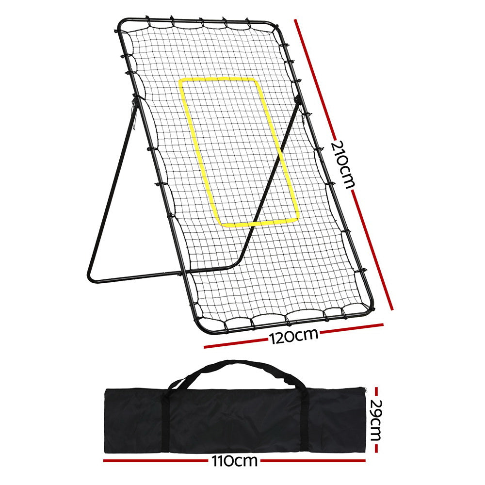 Everfit 7ft 2.1M Volleyball Net Football Baseball Goal Netting with Frame Angle Adjustable Rebounder-1
