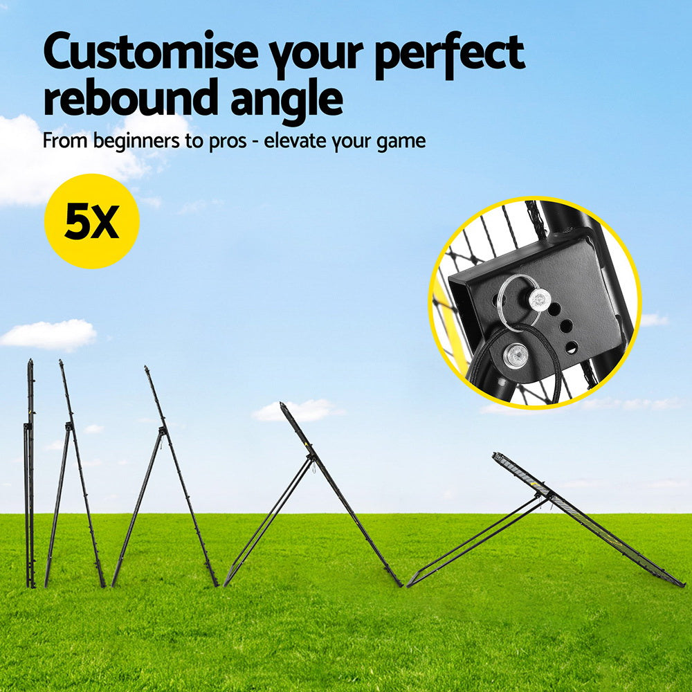 Everfit 7ft 2.1M Volleyball Net Football Baseball Goal Netting with Frame Angle Adjustable Rebounder-4