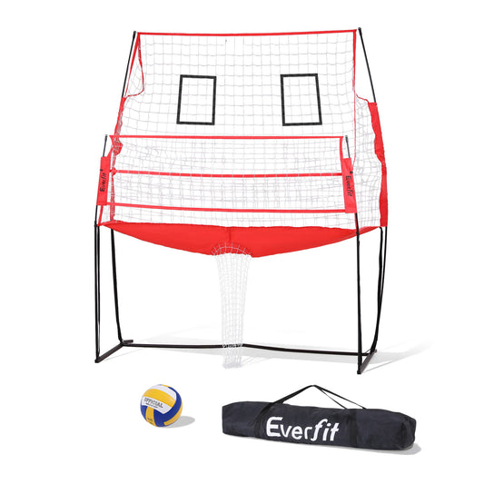 Everfit 8ft Volleyball Net Training Equipment Adjustable Height Portable with Ball and Bag-0