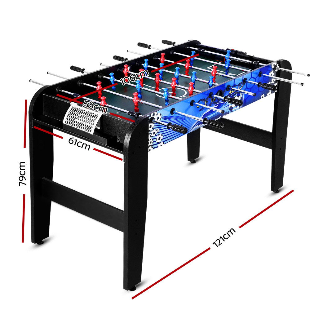 4FT Soccer Table Foosball Football Game Home Family Party Gift Playroom Blue-1