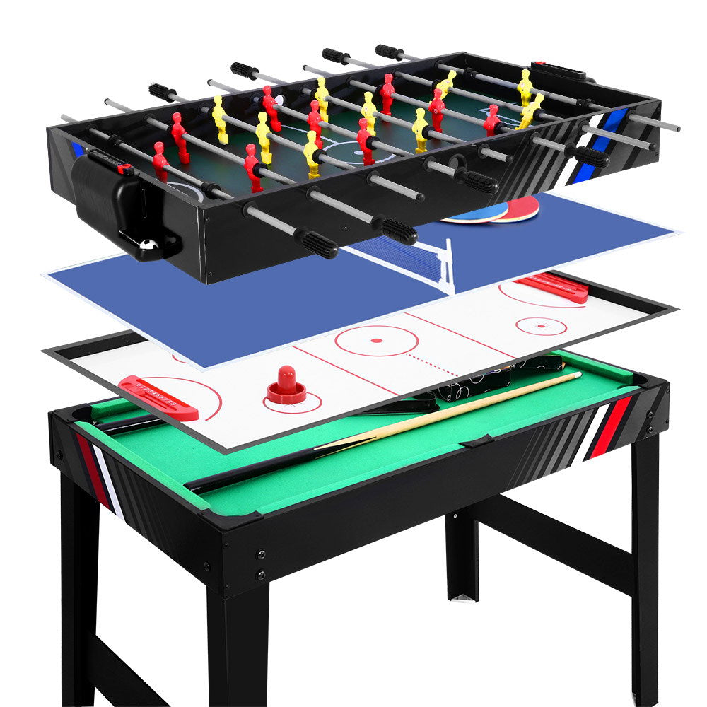 4-in-1 Games Table Soccer Foosball Pool Table Tennis Air Hockey Home Party Gift-0