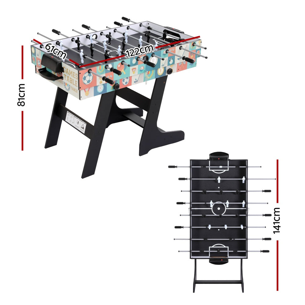 4-in-1 Soccer Table Foldable Game Foosball Table Tennis Pool Hockey-1