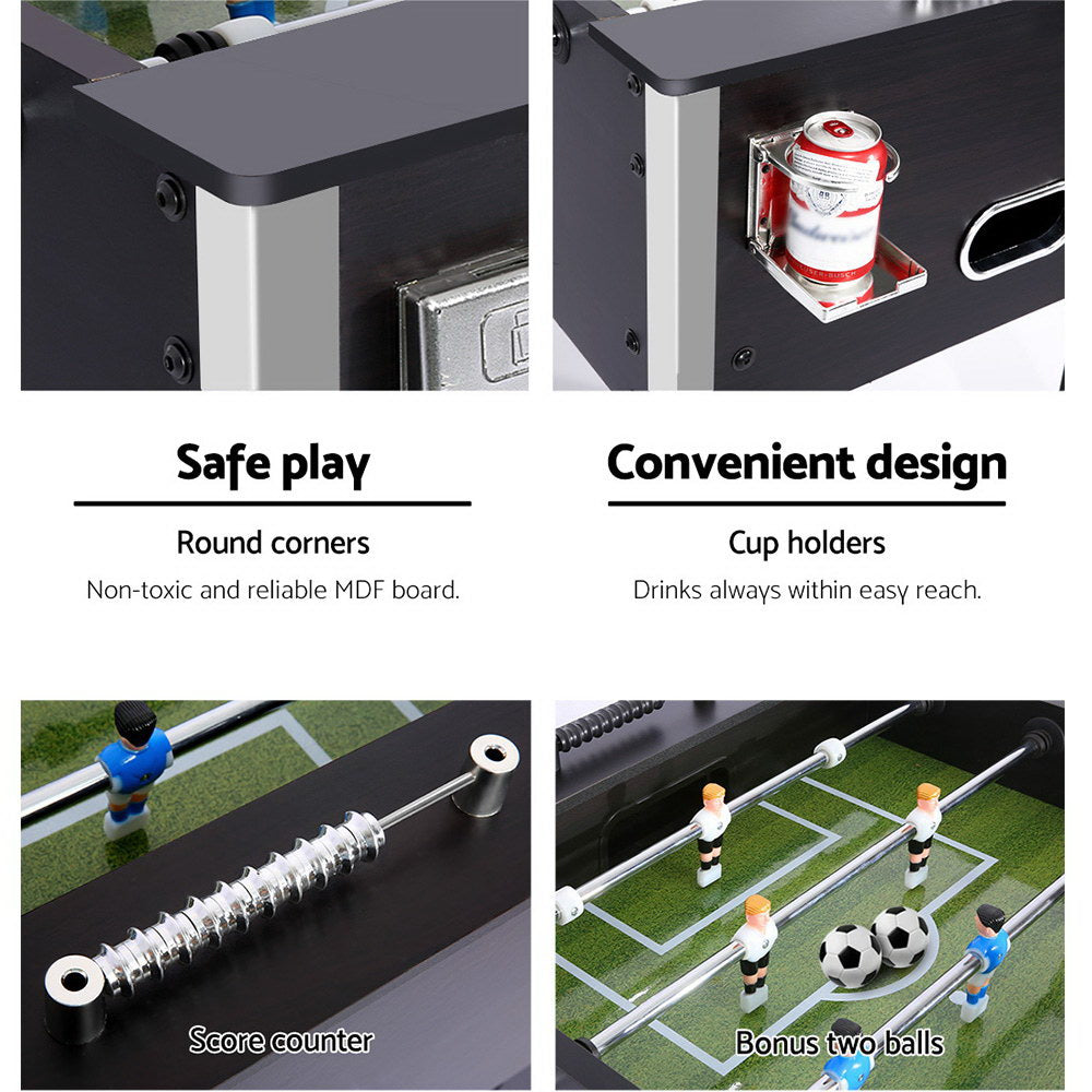 5FT Soccer Table Foosball Football Game Home Family Party Gift Playroom Black-3