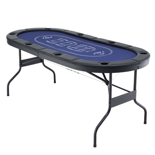 Poker Table Top Folding Poker Table 8 Player 183cm-0