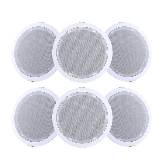 Giantz 6 Inch Ceiling Speakers In Wall Speaker Home Audio Stereos Tweeter 6pcs-0