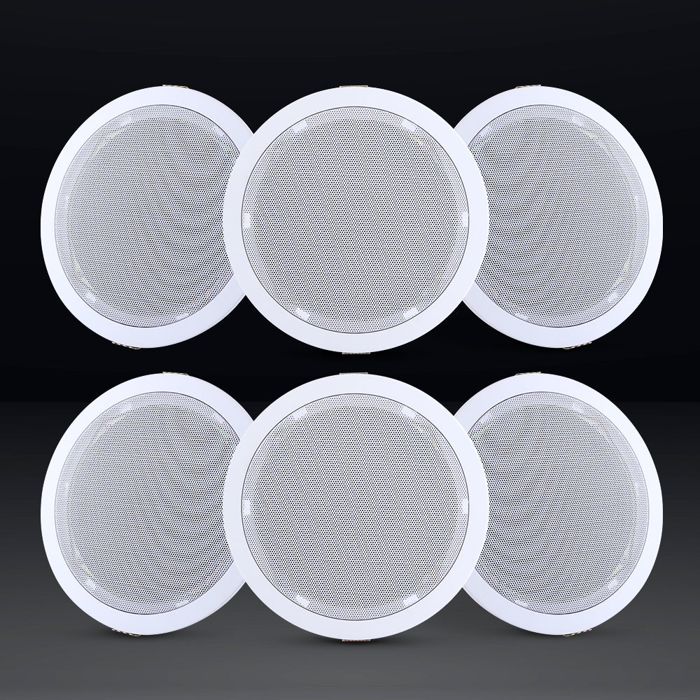 Giantz 6 Inch Ceiling Speakers In Wall Speaker Home Audio Stereos Tweeter 6pcs-7